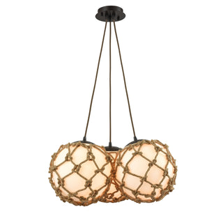 Coastal Inlet 22'' Wide 3-Light Pendant - Oil Rubbed Bronze