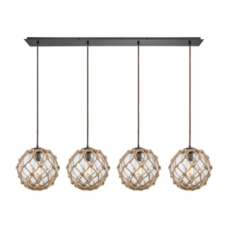 Coastal Inlet 46'' Wide 4-Light Pendant - Oil Rubbed Bronze