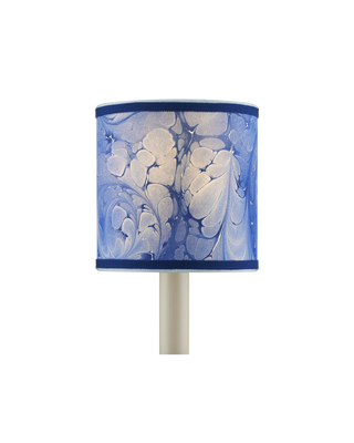 Marble Blue Paper Drum Chandelier Shade