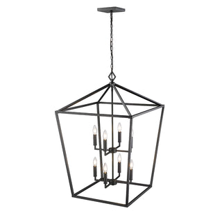 8-Light Pendant light Matte Black