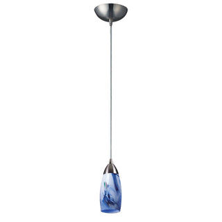 Milan 3'' Wide 1-Light Pendant - Satin Nickel with Mountain Glass