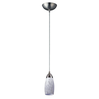 Milan 3'' Wide 1-Light Pendant - Satin Nickel with Snow White Glass (LED)