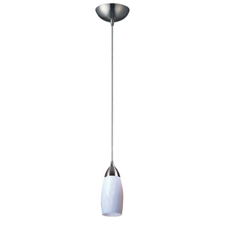 Milan 3'' Wide 1-Light Pendant - Satin Nickel with Simple White Glass