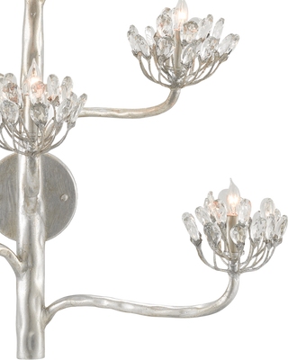 Agave Americana Silver Wall Sconce