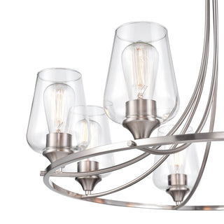 Ashford 8-Light Chandelier Ceiling - Brushed Nickel