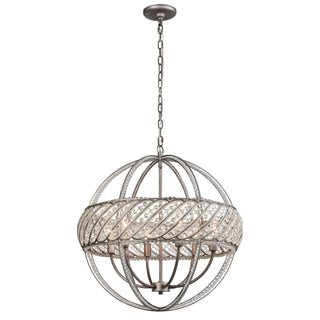 Bradington 23'' Wide 6-Light Chandeliers - Weathered Zinc