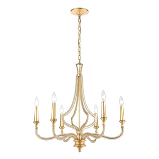 La Rochelle 26'' Wide 6-Light Chandeliers - Parisian Gold Leaf