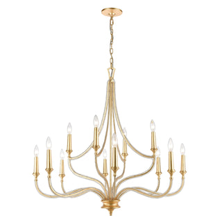 La Rochelle 38'' Wide 12-Light Chandeliers - Parisian Gold Leaf