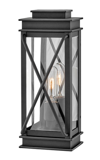 Montecito Medium Wall Mount Lantern In Black Finish