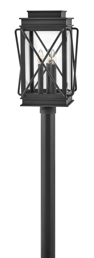 Montecito Medium Post Mount Lantern in Museum Black