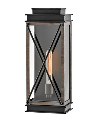 Montecito Medium Wall Mount Lantern in Black