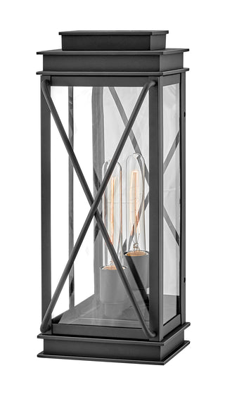 Montecito Medium Wall Mount Lantern in Museum Black