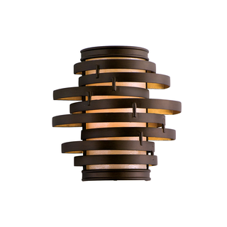 Vertigo Wall Sconce In BRONZE AND GOLD LEAF Finish