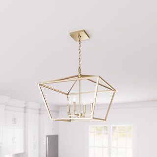 4-Light Pendant light Modern Gold