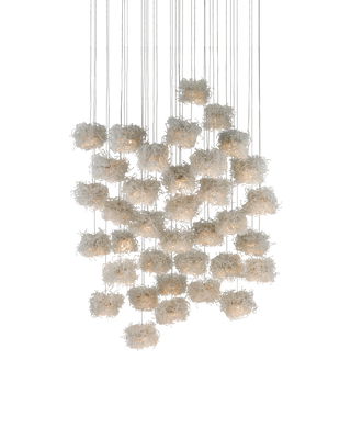 Birds Nest 36-Light Round Multi-Drop Pendant