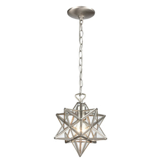 Moravian Star 9'' Wide Mini Pendant - Antique Nickel