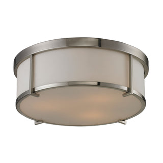 Bryant 15'' Wide 3-Light Flush Mount - Brushed Nickel