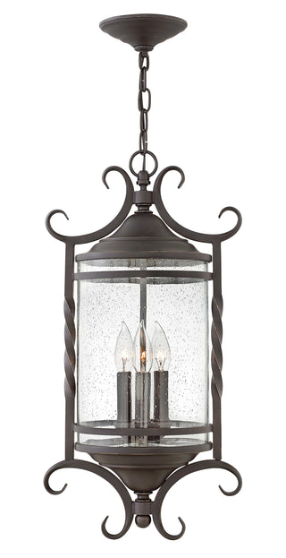 Casa Large Hanging Lantern In Black Finish