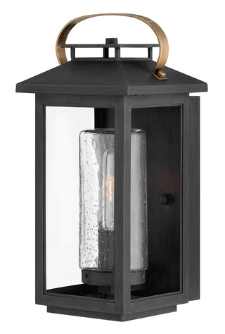 Atwater Medium Wall Mount Lantern In Black Finish