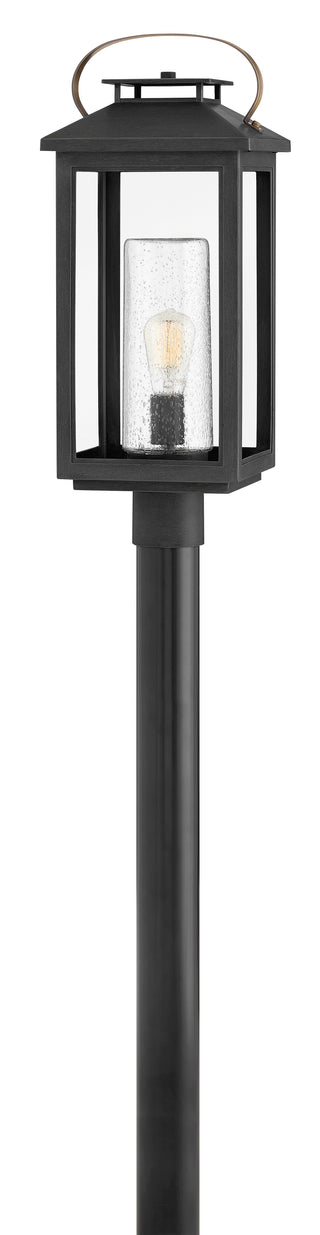 Atwater Large Post Mount Lantern in Black
