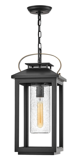 Atwater Large Hanging Lantern 12v In Black Finish