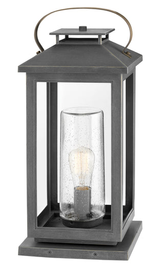 Atwater Large Pier Mount Lantern In Gray Finish