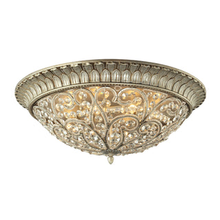 Andalusia 24'' Wide 8-Light Flush Mount - Aged Silver