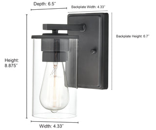 Verlana 1-Light Wall Sconce Matte Black