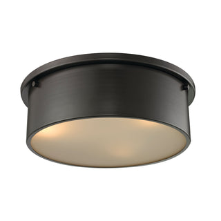 Simpson 14'' Wide 3-Light Flush Mount - Oil Rubbed Bronze