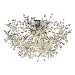 Snowburst 21'' Wide 6-Light Semi Flush Mount - Polished Chrome