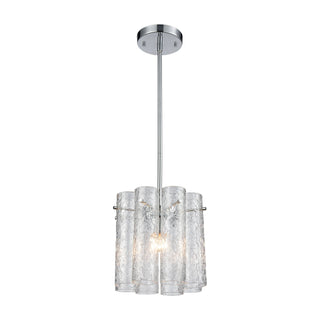 Glass Symphony 10'' Wide 1-Light Mini Pendant - Polished Chrome