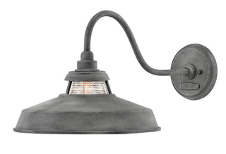 Troyer Large Wall Mount Barn Light in Aged Zinc