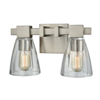 Ensley 12'' Wide 2-Light Vanity Light - Satin Nickel