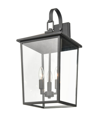 Fetterton 3-Light Outdoor Wall Sconce Powder Coated Black