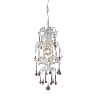 Opulence 8'' Wide 1-Light Mini Pendant - Antique White