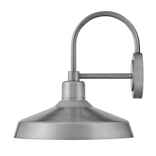 Forge Medium Wall Mount Barn Light In Brushed Nickel Finish