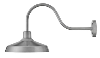 Forge Large Wall Mount Barn Light in Antique Brushed Aluminum