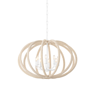 LEWISTON CHANDELIER with WHITE PLASTER Finish