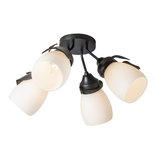 Lapas 4-Light Semi-Flush Black / Opal Glass (GG)