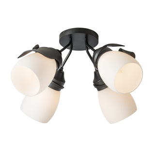 Lapas 4-Light Semi-Flush Black / Opal Glass (GG)