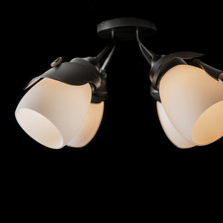 Lapas 4-Light Semi-Flush Black / Opal Glass (GG)