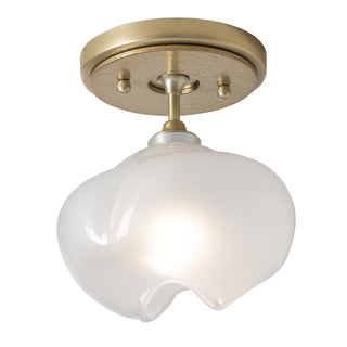 Ume 1-Light Semi-Flush Modern Brass / Modern Brass / Frosted Glass (FD)