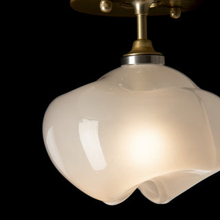 Ume 1-Light Semi-Flush Modern Brass / Modern Brass / Frosted Glass (FD)