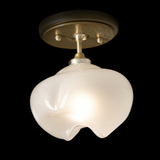 Ume 1-Light Semi-Flush Modern Brass / Modern Brass / Frosted Glass (FD)