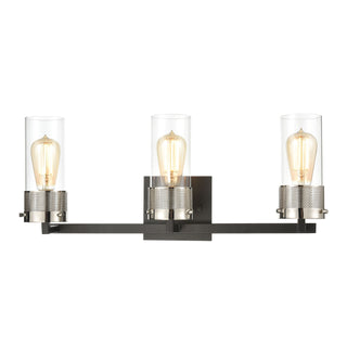 Bergenline 23'' Wide 3-Light Vanity Light - Matte Black