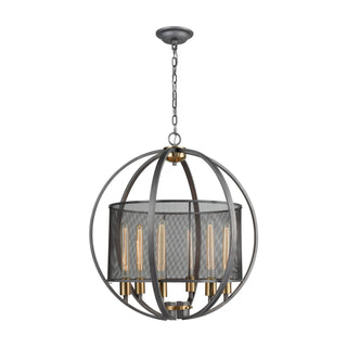 Ellicott 24'' Wide 6-Light Chandeliers - Weathered Zinc