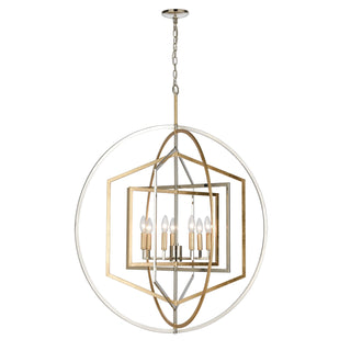 Geosphere 36'' Wide 7-Light Chandeliers - Polished Nickel