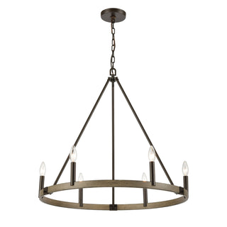 Transitions 27'' Wide 6-Light Chandeliers - Oil Rubbed Bronze