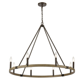 Transitions 36'' Wide 8-Light Chandeliers - Oil Rubbed Bronze