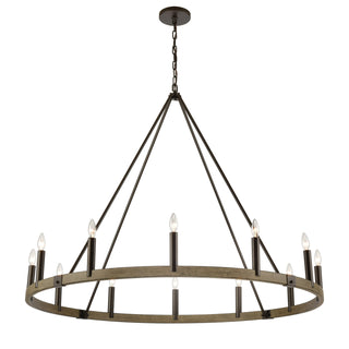 Transitions 50'' Wide 12-Light Chandeliers - Oil Rubbed Bronze